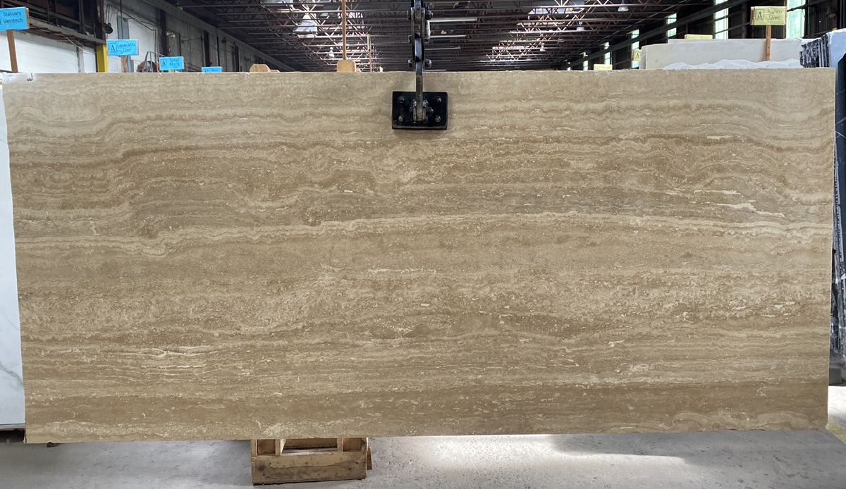 Travertine Collection Travertino Classico - Lot 1817 2cm Polished, 116" x 48" | Arena Stone NJ Arena stone nj travertino classico lot 1817 2cm polished travertino classico lot 1817 2cm polished 116 x 48
