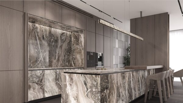 Beige and Creamy arabescato orobico 1893 Kitchen&Island | Arena Stone NJ Arena stone nj arabescato orobico lot 1893 2cm polished arabescato orobico 1893 kitchenisland