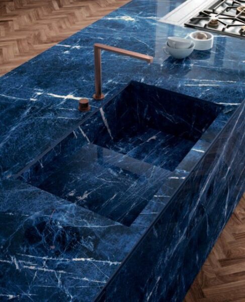 INFINITY Porcelain: Marble Collection Precious Sodalite MB14 Island | Arena Stone NJ Arena stone nj infinity precious sodalite mb14 precious sodalite mb14 island