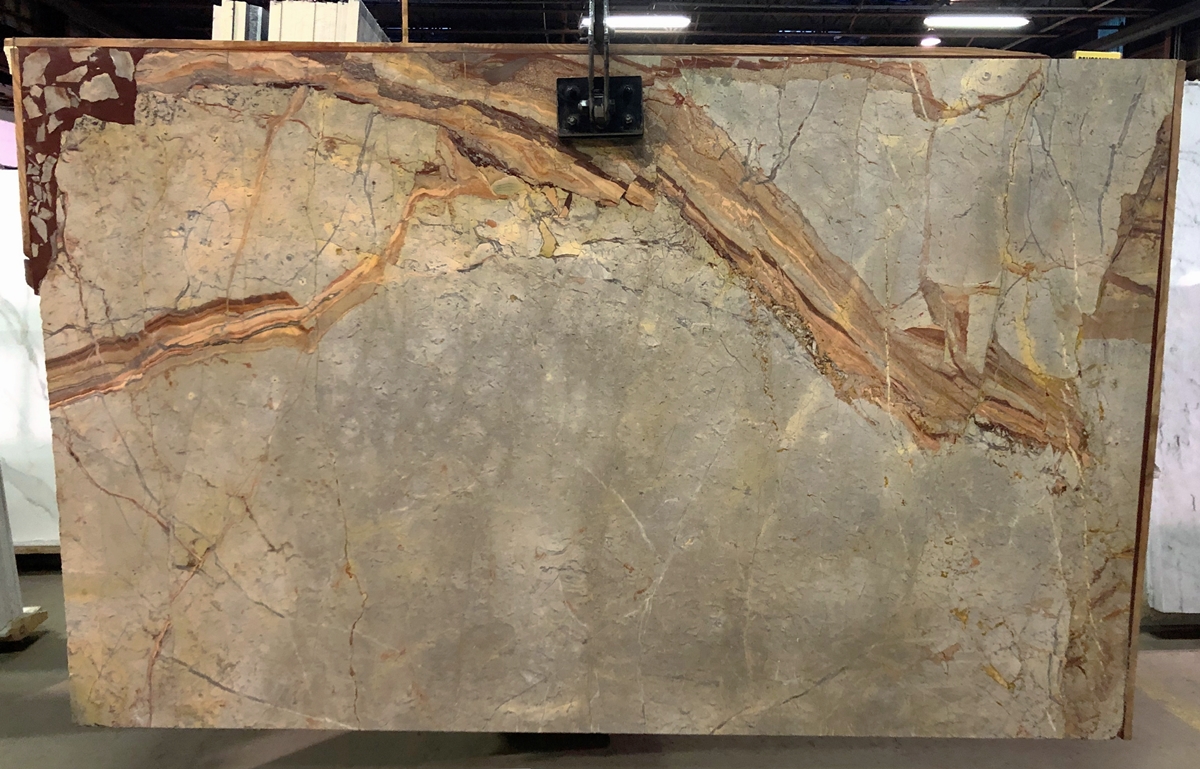 Opera Fantastico - This niche marble showcases a deep beige surface with dramatic veins of gold and red running their way throughout the slab. Simply stunning. Opera Fantastico - Lot A2721 2cm Polished, 97" x 58" | Arena Stone NJ Arena stone nj opera fantastico lot a2721 2cm polished opera fantastico lot a2721 2cm polished 97 x 58