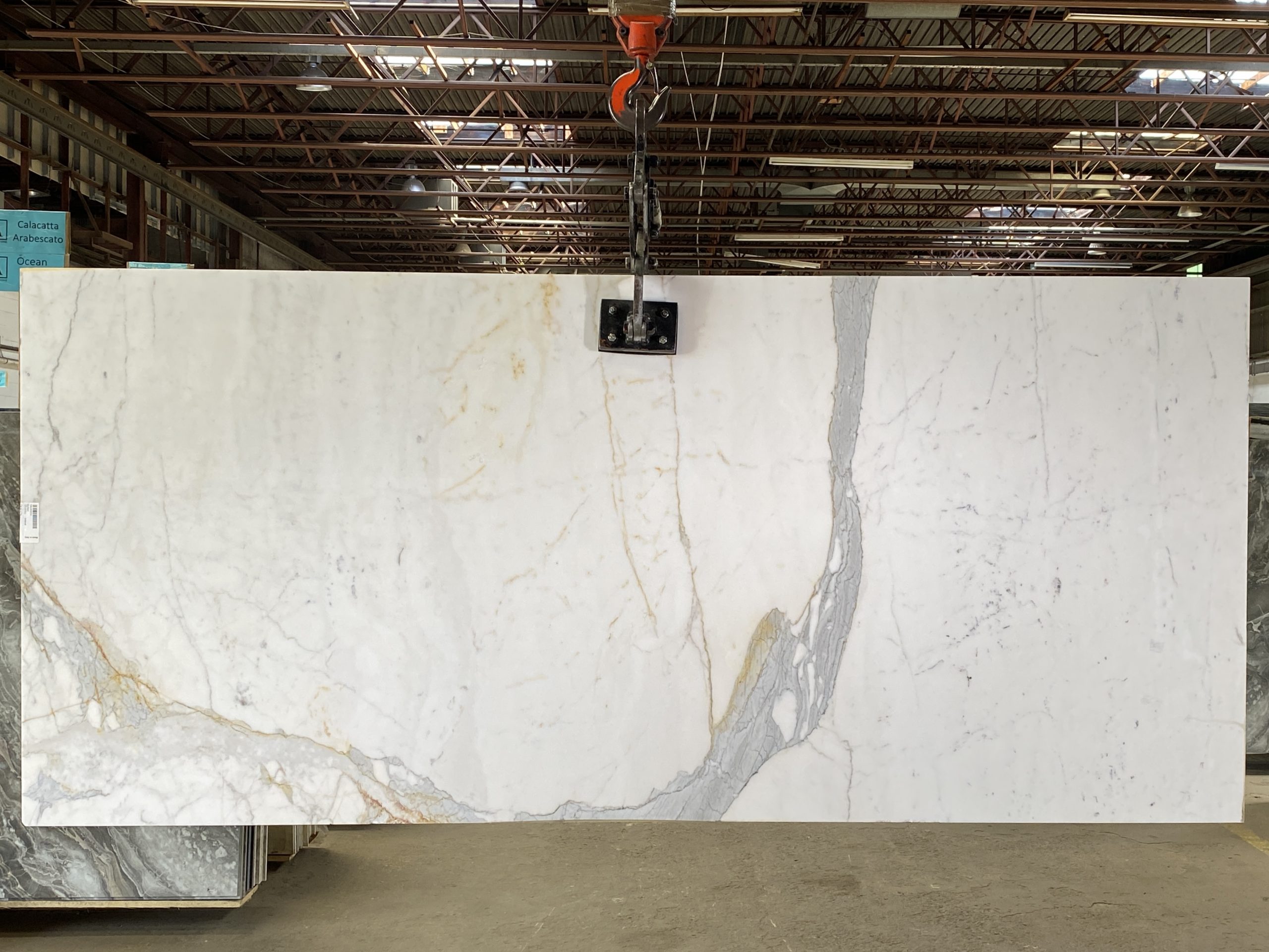 Marble Collection Calacatta First Choice - Lot 2205 2cm Polished, 104" x 50" | Arena Stone NJ Arena stone nj calacatta first choice lot 2205 2cm polished calacatta first choice lot 2205 2cm polished 104 x 50