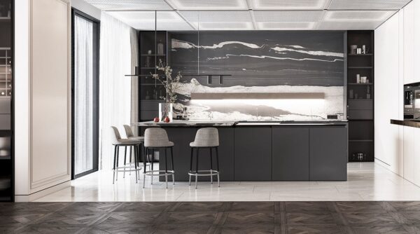 Arena stone nj copacabana  lot 2228 2cm leathered copagabana kitchen