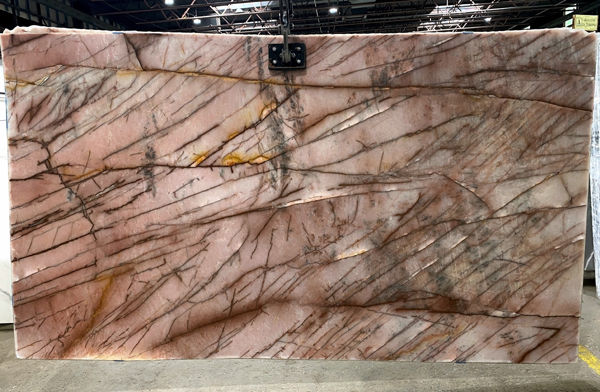 Exotic Quartzite Cosmopolitan - Lot 2315 Slab #16, 2cm Polished 118x68 | Arena Stone NJ Arena stone nj cosmopolitan pink cristallo lot 2315 2cm polished cosmopolitan lot 2315 slab 16 2cm polished 118x68
