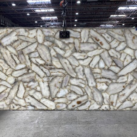 White Agate Classic Semiprecious - No Lot 2cm Polished, 120" x 60" [Slab #34]