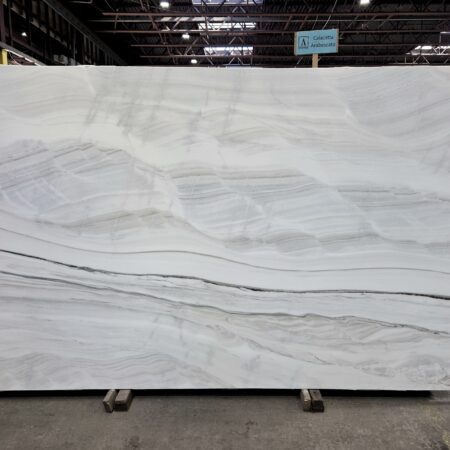 Bianco Lasa Gold - Lot 2603 2cm Honed, 140" x 80" [Slab #55]