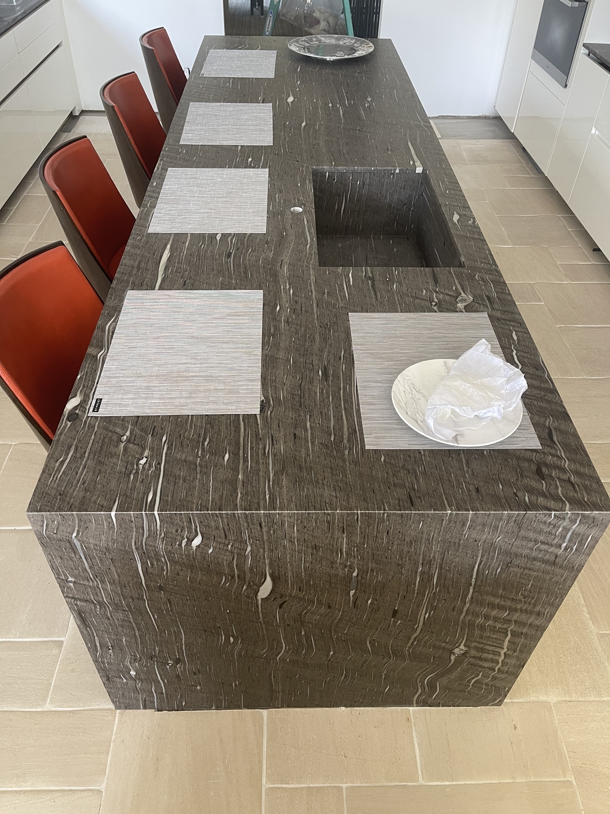 Arena stone nj brown silk  lot 2393 2cm honed brown silk   lot 2393 2cm honed