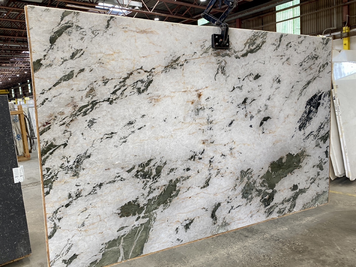 Exotic Quartzite Cristallo Tiffany-Lot 2326 Slab 27 Side View 2cm Polished | Arena Stone NJ Arena stone nj cristallo tiffany lot 2326 2cm polished cristallo tiffany lot 2326 slab 27 side view 2cm polished