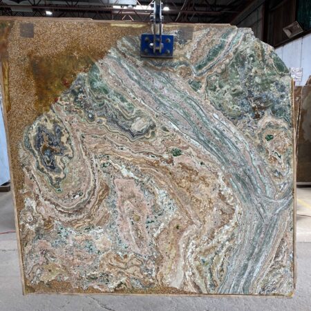 Arena stone nj green onyx  lot a4254 2cm polished green onyx   lot a4254 2cm polished 53 x 60