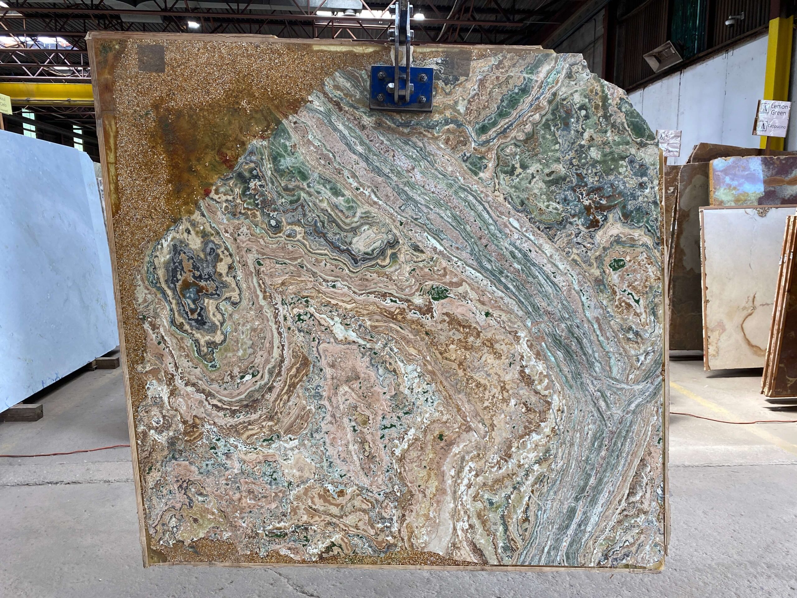 Onyx Collection Green Onyx - Lot A4254 2cm Polished, 53" x 60" | Arena Stone NJ Arena stone nj green onyx lot a4254 2cm polished green onyx lot a4254 2cm polished 53 x 60
