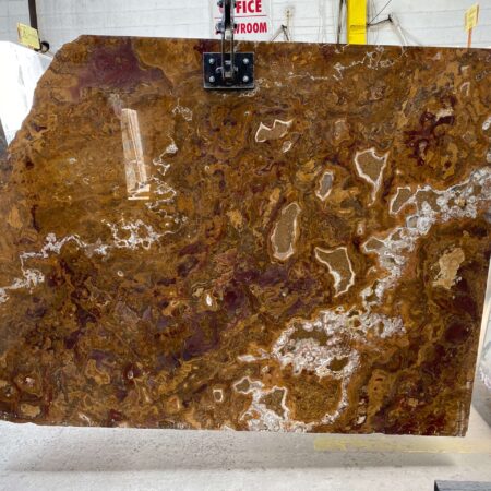 Arena stone nj multi brown onyx  a4274 2cm polished multi brown onyx   lot a4274 2cm polished 66 x 59 slab 6