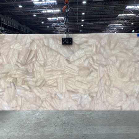 Rose Quartz Semiprecious - No Lot 2cm Polished, 120" x 55" [Slab #19]