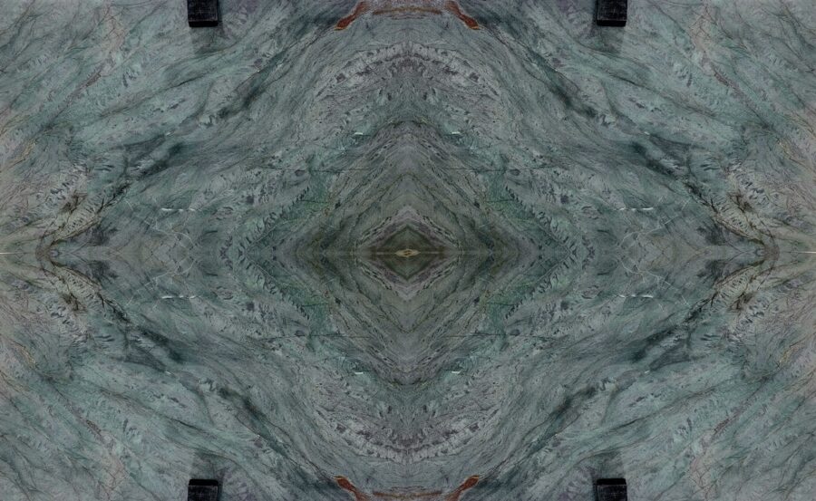 Spectrum Quartzite Ocean Fantasy- Lot 2579 3cm Leathered, 133x78 Book-match 4 ways