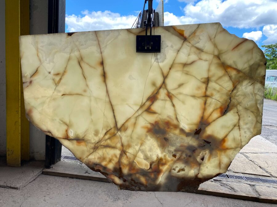 White Lime Onyx - Lot A3361 2cm Polished, 72" x 25" [Illuminated]