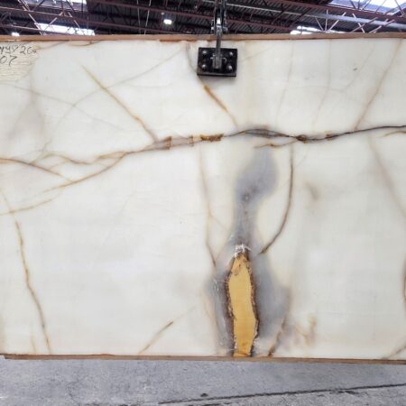 Arena stone nj white onyx  lot 2559a 2cm polished white onyx   lot 2559a 2cm polished 89 x 54 slab 57