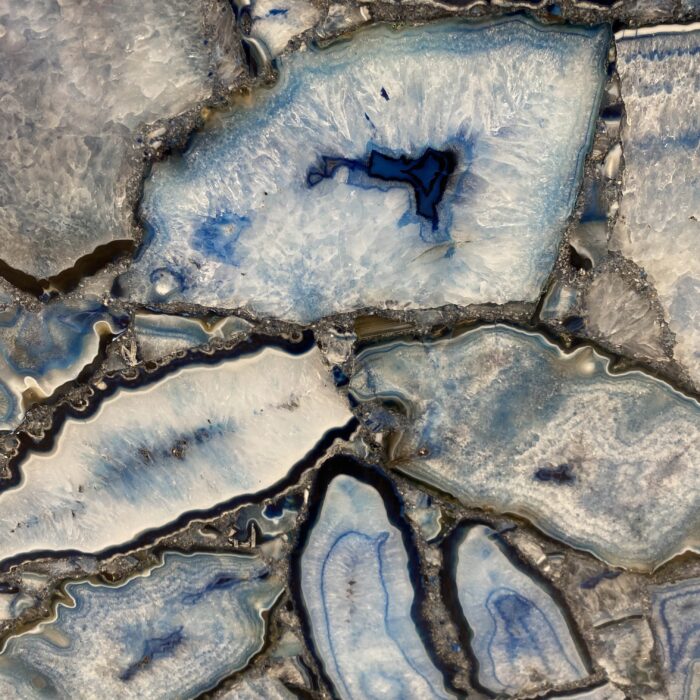 Arena Stone NJ Blue Agate Classic Semiprecious – Lot 2513, 2cm Polished Blue Agate Classic Semiprecious - No Lot 2cm Polished