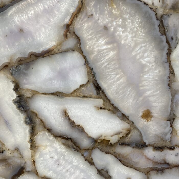 Arena Stone NJ White Agate Classic Semiprecious – Lot 2530, 2cm Polished White Agate Classic Semiprecious - No Lot