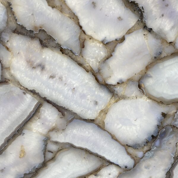 Arena Stone NJ White Agate Classic Semiprecious – Lot 2530, 2cm Polished White Agate Classic Semiprecious - No Lot