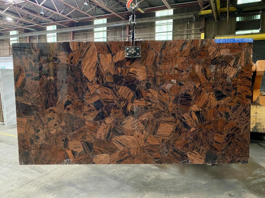 Arena Stone NJ Zebra Jasper Semiprecious – Lot 2531, 3cm Polished Zebra Jasper Semiprecious - No Lot 3cm Polished, 108" x 56" [Slab #100]