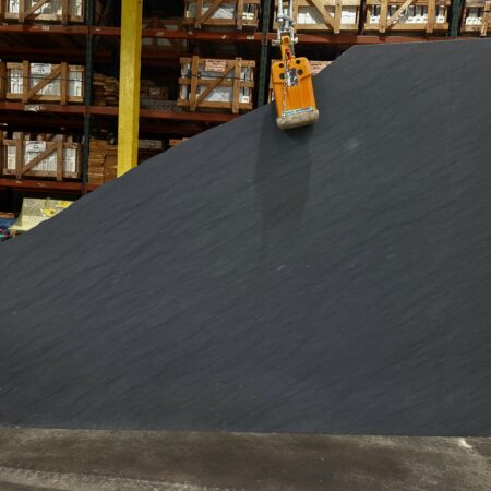 Anthracite Black - Lot 2311 2cm Lava Effect, 128" x 40" [Slab #61]