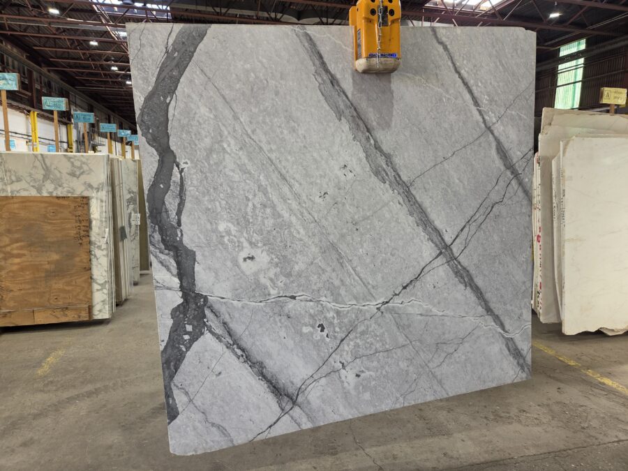 Arena Stone NJ Bianco Camaro – Lot 2537B, 2cm Polished Bianco Camaro - Lot 2537B 2cm Polished, 77" x 80" [Slab #1]