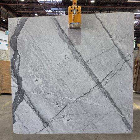 Arena Stone NJ Bianco Camaro – Lot 2537B, 2cm Polished Bianco Camaro - Lot 2537B 2cm Polished, 77" x 80" [Slab #1]