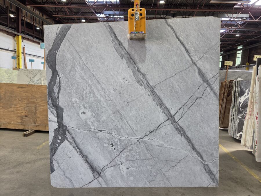 Arena Stone NJ Bianco Camaro – Lot 2537B, 2cm Polished Bianco Camaro - Lot 2537B 2cm Polished, 77" x 80" [Slab #1]