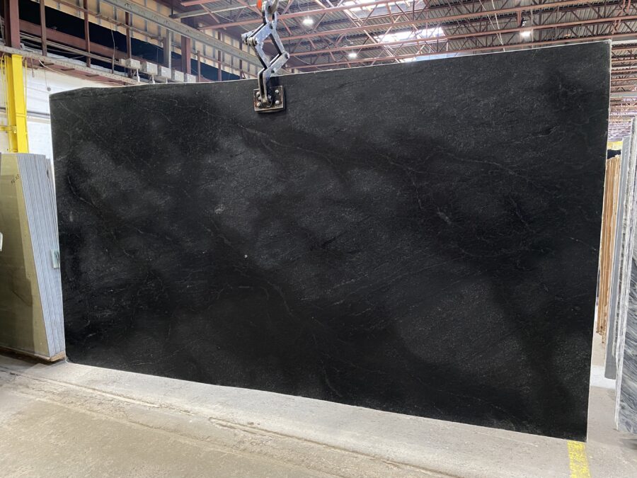 Arena Stone NJ Black Mist – Lot 2544, 3cm Honed & Leathered Black Mist - Lot 2544 3cm Honed & Leathered, 133" x 72" [Slab #33] [Honed Side]