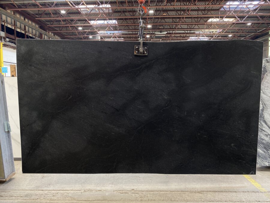 Arena Stone NJ Black Mist – Lot 2544, 3cm Honed & Leathered Black Mist - Lot 2544 3cm Honed & Leathered, 133" x 72" [Slab #33] [Leather Side]