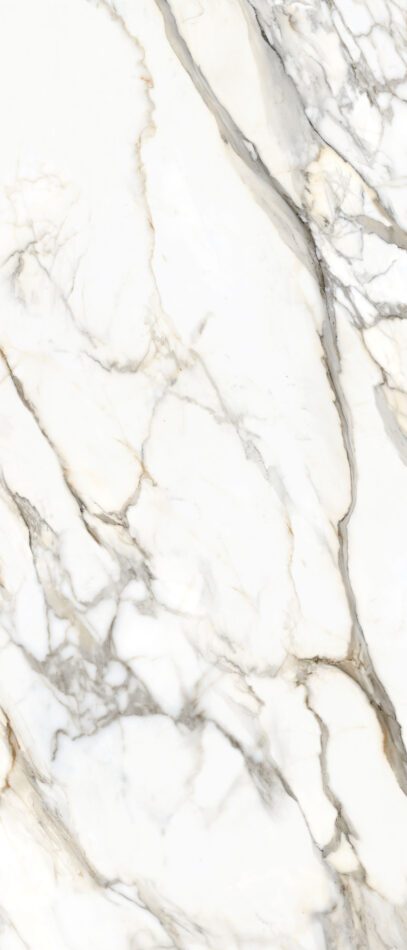 Arena Stone NJ Calacatta Dorato Oversize – AP309S, 6.5mm Polished/Silk Calacatta Dorato - 48" X 110" [Face 3]