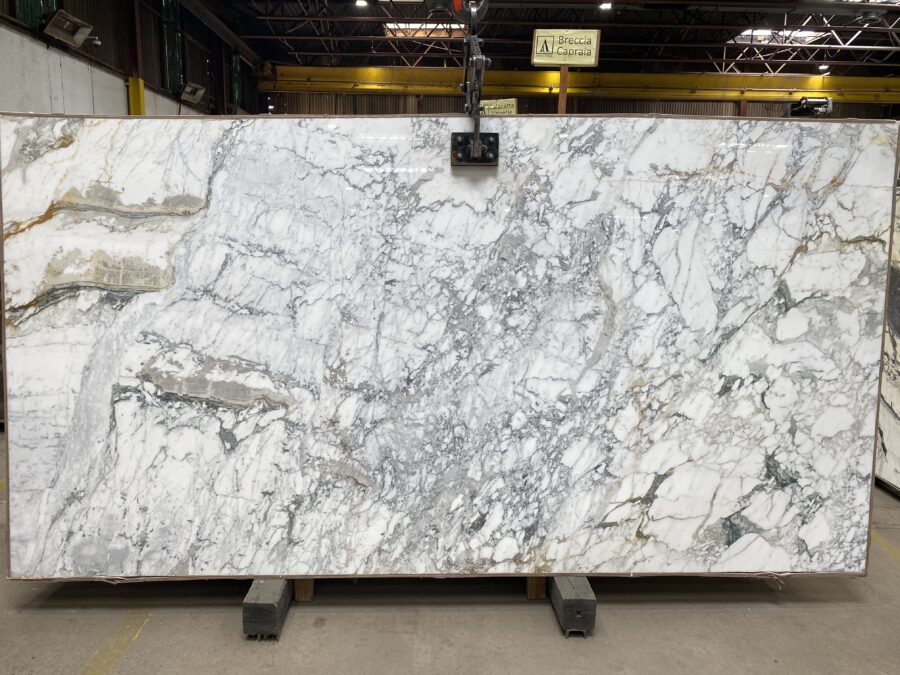 Arena Stone NJ Calacatta Arabescato – Lot 2374, 2cm Polished Calacatta Arabescato - Lot 2374 2cm Polished, 136" x 70" [Slab #30]