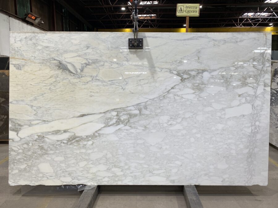Arena Stone NJ Calacatta Caldia – Lot 2021, 2cm Polished Calacatta Caldia - Lot 2021 2cm Polished, 127" x 74" [Slab #24]