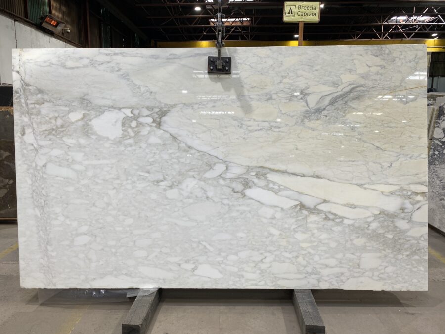 Arena Stone NJ Calacatta Caldia – Lot 2021, 2cm Polished Calacatta Caldia - Lot 2021 2cm Polished, 127" x 74" [Slab #24]