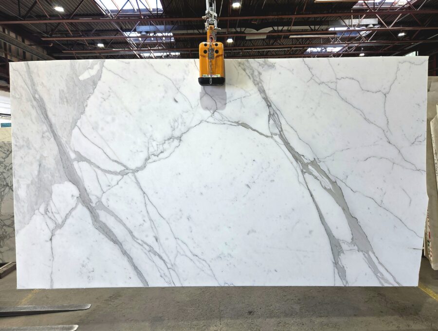 Arena Stone NJ Calacatta – Lot 2590, 2cm Polished Calacatta - Lot 2590 2cm Polished, 134" x 73" [Slab #29]