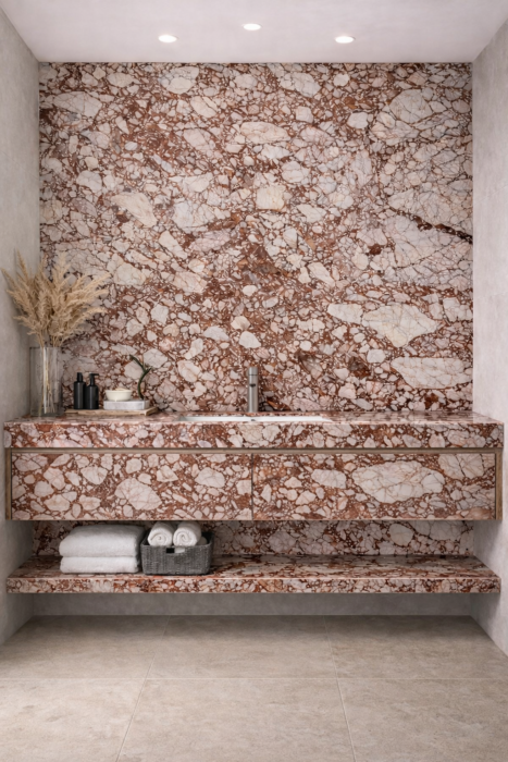 Calacatta Red - Lot 2596 2cm Honed, 122" x 79" [Slab #7]