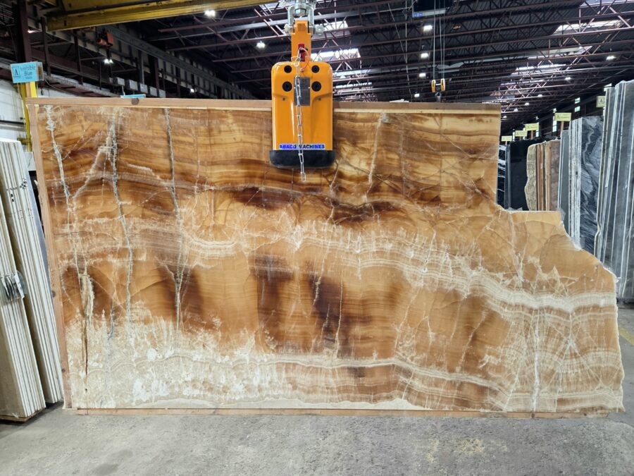 Arena Stone NJ Caramello Onyx – Lot 2558, 2cm Polished Caramello Onyx - Lot 2558 2cm Polished, 60" x 40" [Slab #A26] - 0