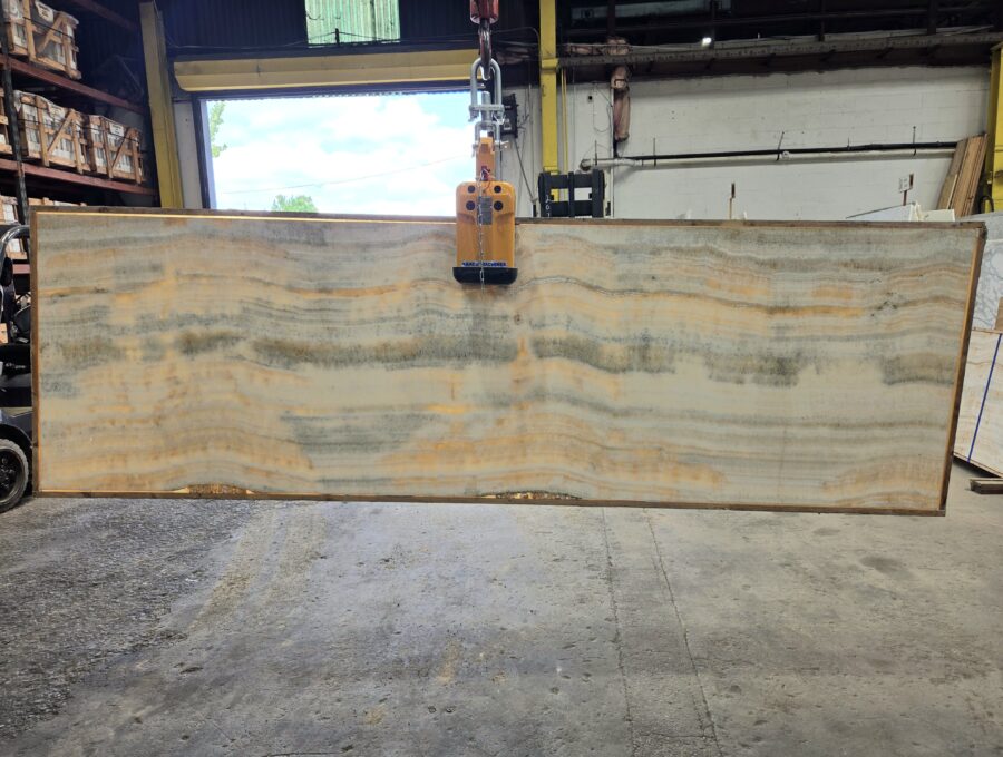 Arena Stone NJ Caramello Onyx – Lot 2588, 2cm Polished Caramello Onyx - Lot 2588 Slab #A44 [Illuminated]