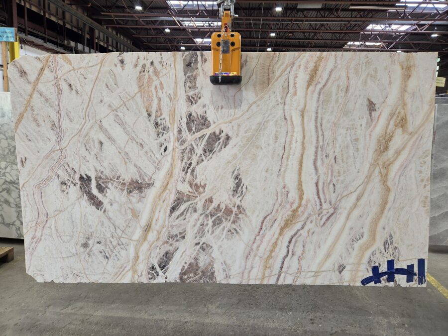 Arena Stone NJ Champagne Lace Onyx – Lot 2557, 2cm Polished Champagne Lace Onyx - Lot 2577 2cm Polished, 113" x 54" [Slab #84]