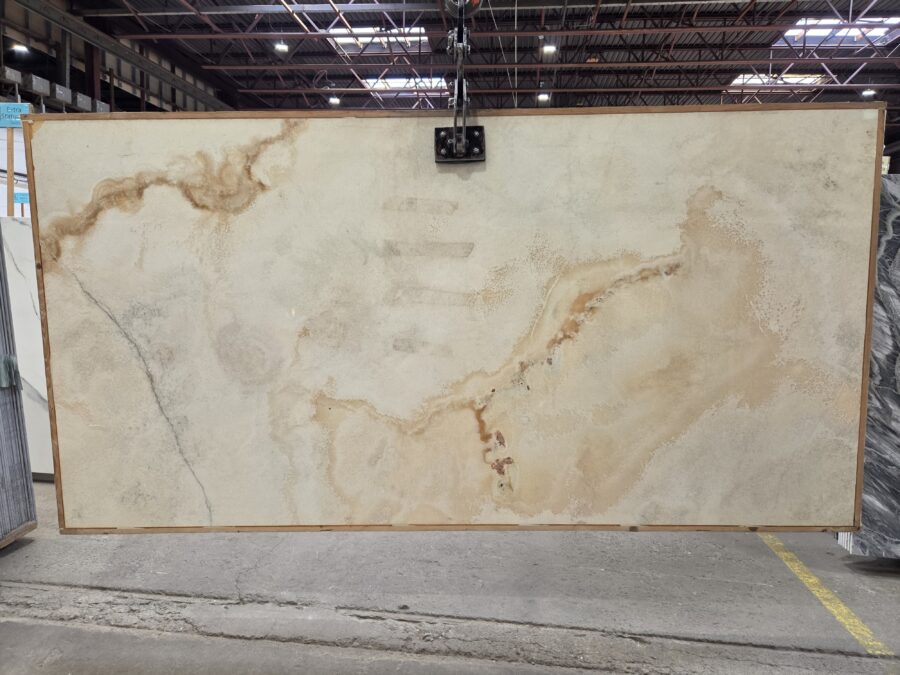 Arena Stone NJ Honey Onyx – Lot 2575, 2cm Polished Honey Onyx - Lot 2575 2cm Polished, 119" x 60" [Slab #26]