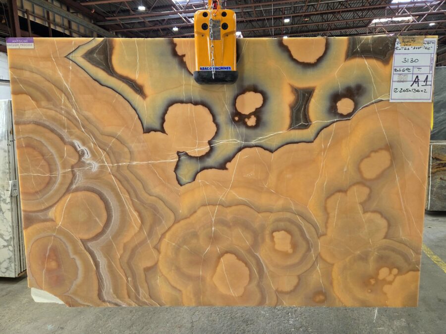 Arena Stone NJ Onice Nuvolato Onyx – Lot 2555, 2cm Polished Onice Nuvolato Onyx - Lot 2555 2cm Polished, 79" x 54" [Slab #12] - 0