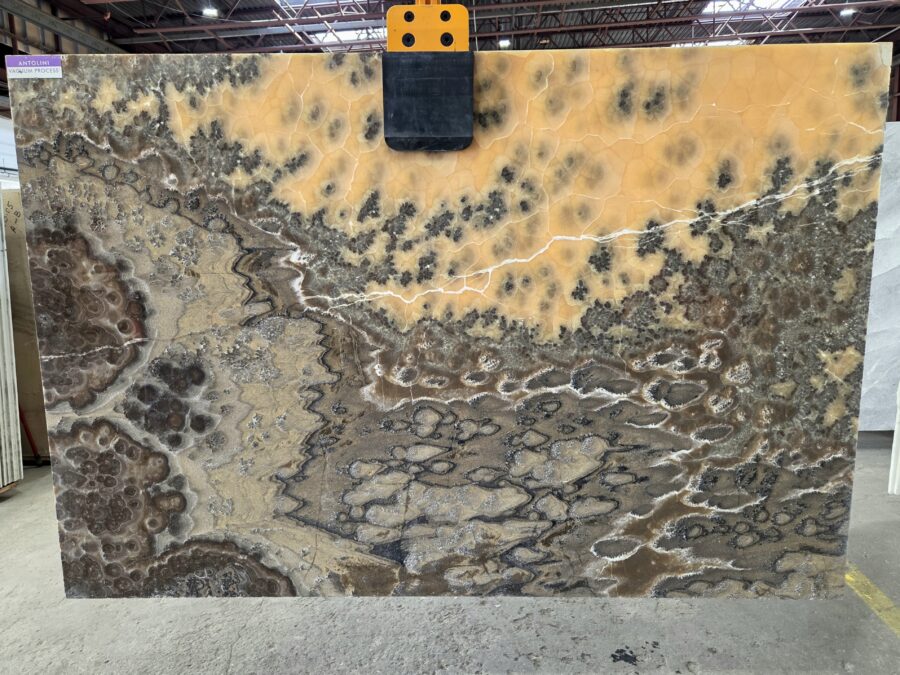 Arena Stone NJ Onice Nuvolato Onyx – Lot 2555, 2cm Polished Onice Nuvolato Onyx - Lot 2555 2cm Polished, 81" x 54" [Slab #11] - 0