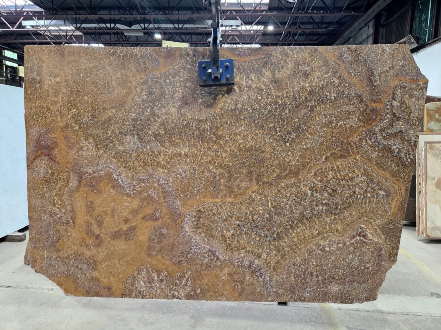Arena Stone NJ Red Onyx – Lot 2560, 2cm Polished Red Onyx - Lot 2560 2cm Polished, 77" x 54" [Slab #3]