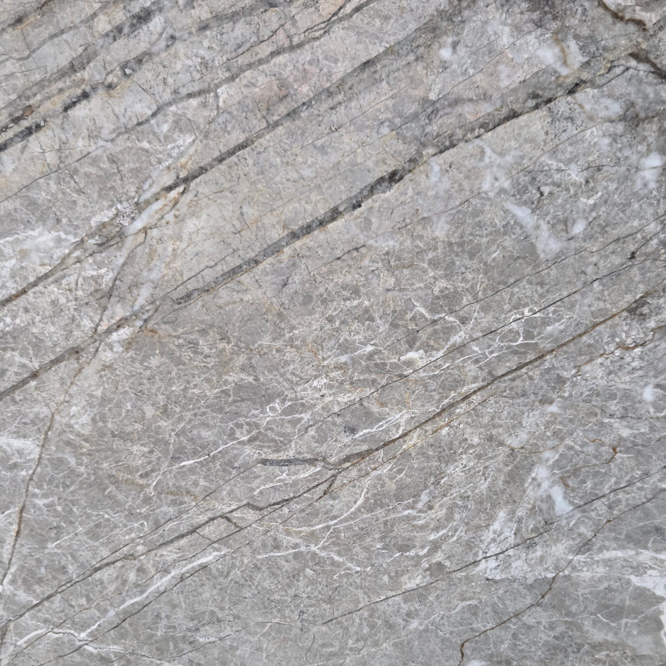 Silver Roots marble features a sophisticated blend of soft silver, warm grey, and subtle taupe, highlighted by fine linear veining and natural surface movement. Silver Roots - Lot 2630 | Arena Stone NJ Arena stone nj silver roots lot 2630 2cm polished silver roots lot 2630