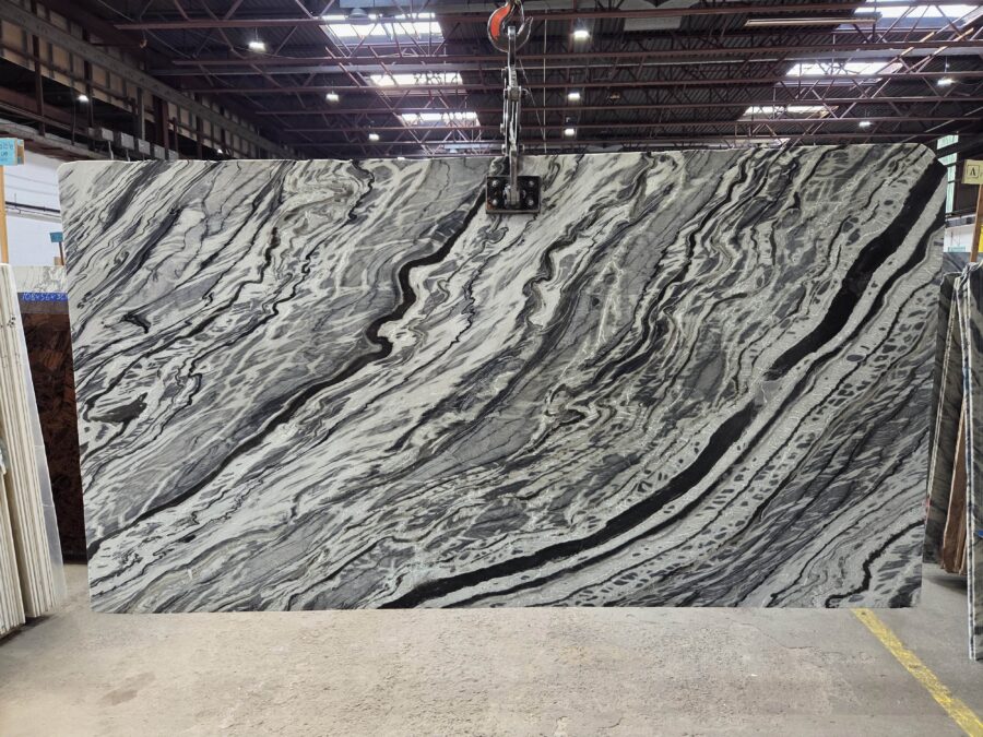 Arena Stone NJ Silver Stream – Lot 2547, 2cm Polished Silver Stream - Lot 2547 2cm Polished, 115" x 62" [Slab #38]