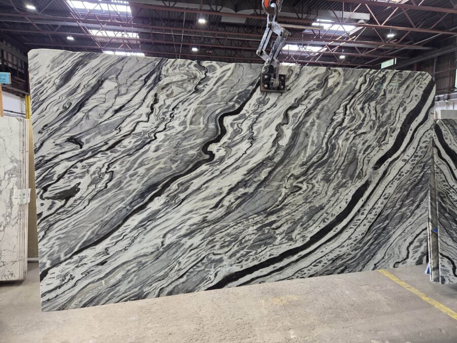 Arena Stone NJ Silver Stream – Lot 2547, 2cm Polished Silver Stream - Lot 2547 2cm Polished, 115" x 62" [Slab #38]