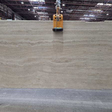 Arena Stone NJ Travertino Classico – Lot 2591, 2cm Fluted Travertino Classico Fluted - Lot 2591 2cm Fluted, 117" x 56" [Slab #58]