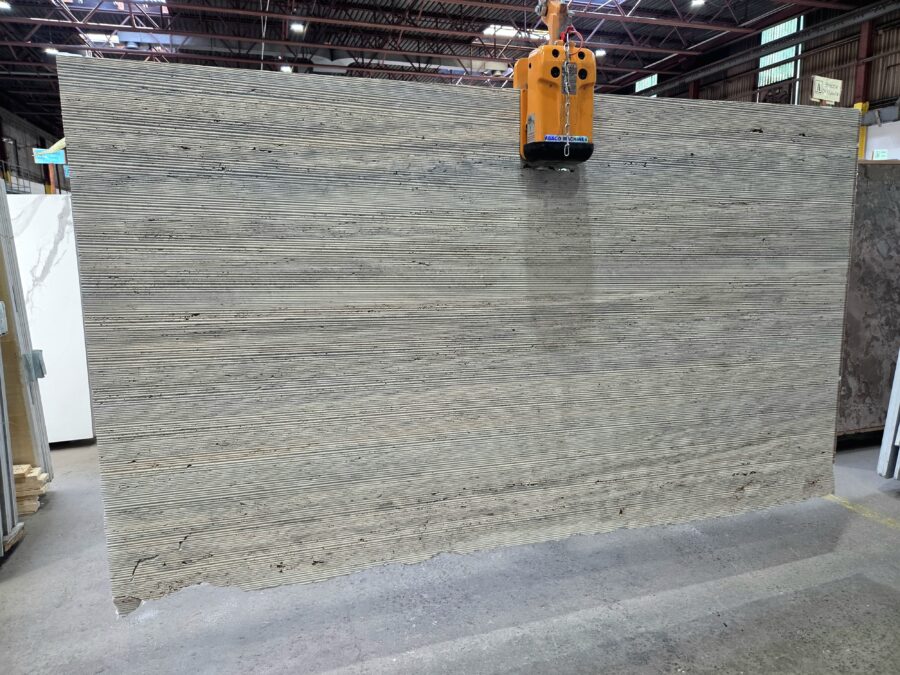 Arena Stone NJ Travertino Silver – Lot 2593, 2cm Bamboo Travertino Silver - Lot 2593, 2cm Bamboo, 108" x 57" [Slab #47]