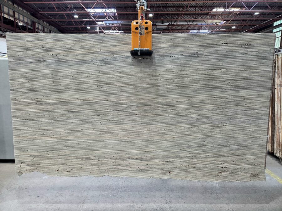Arena Stone NJ Travertino Silver – Lot 2593, 2cm Bamboo Travertino Silver - Lot 2593, 2cm Bamboo, 108" x 57" [Slab #47]
