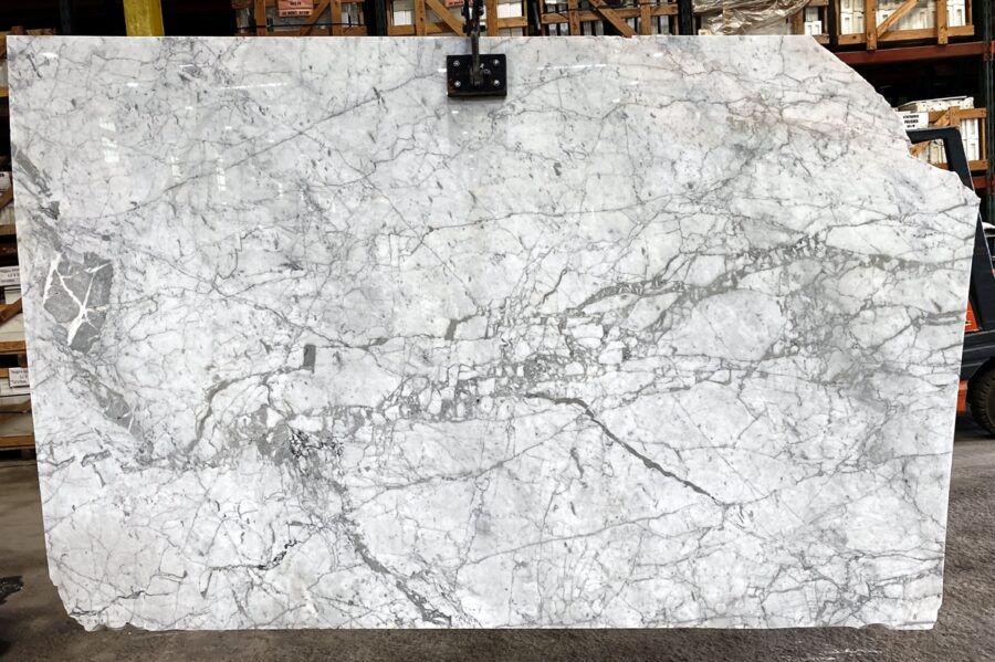 Arena Stone NJ White Carrara – Lot 1430, 2cm Polished White Carrara - Lot 1430 2cm Polished, 117x65 [Slab #21]