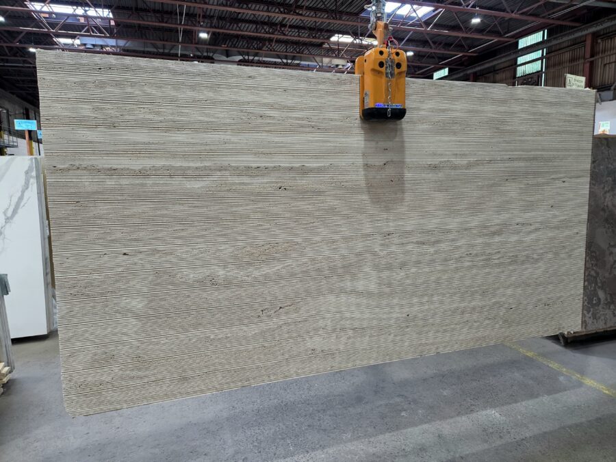 Arena Stone NJ Travertino Classico – Lot 2592, 2cm Bamboo Travertino Classico - Lot 2592 2cm Bamboo, 118" x 57" [Slab #50]