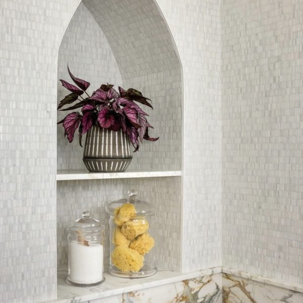 Breccia Capraia Bathroom - Design by Nicole Forina Home